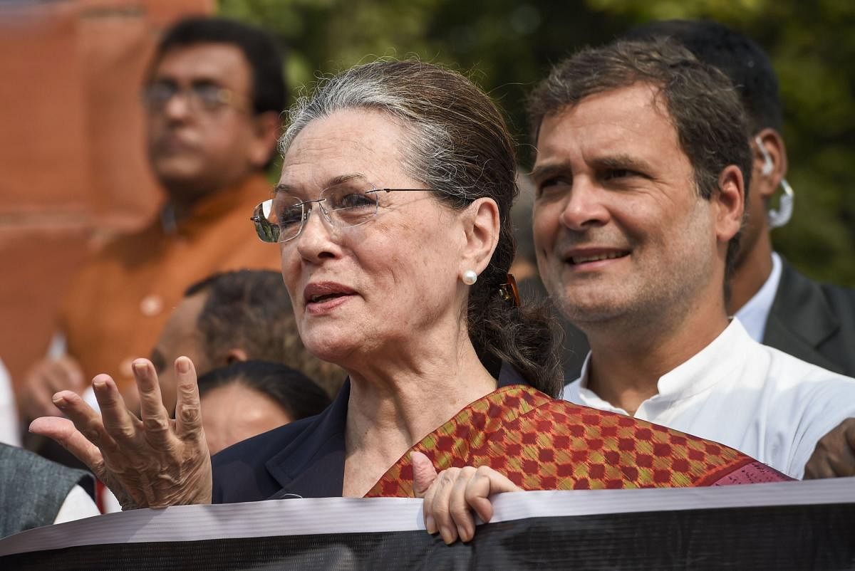 Congress President Sonia Gandhi. Photo by PTI.