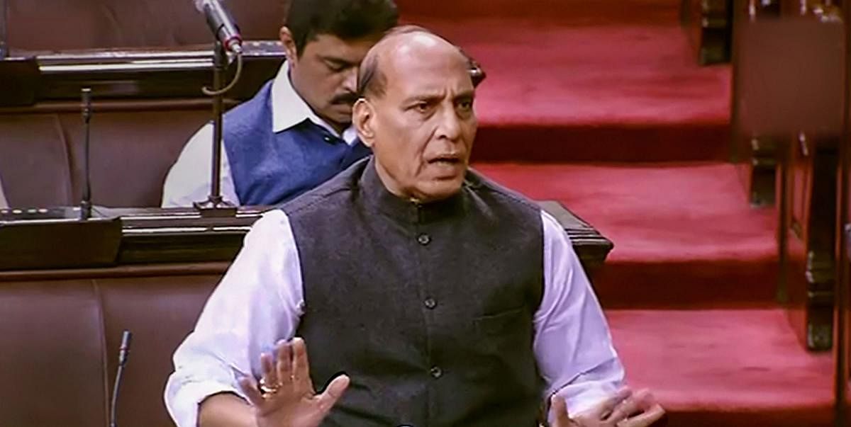 "I would also like to assure that the government will not let interests of labourers working in ordnance factories be hurt under any circumstances," said Defence Minister Rajnath Singh. Photo/PTI