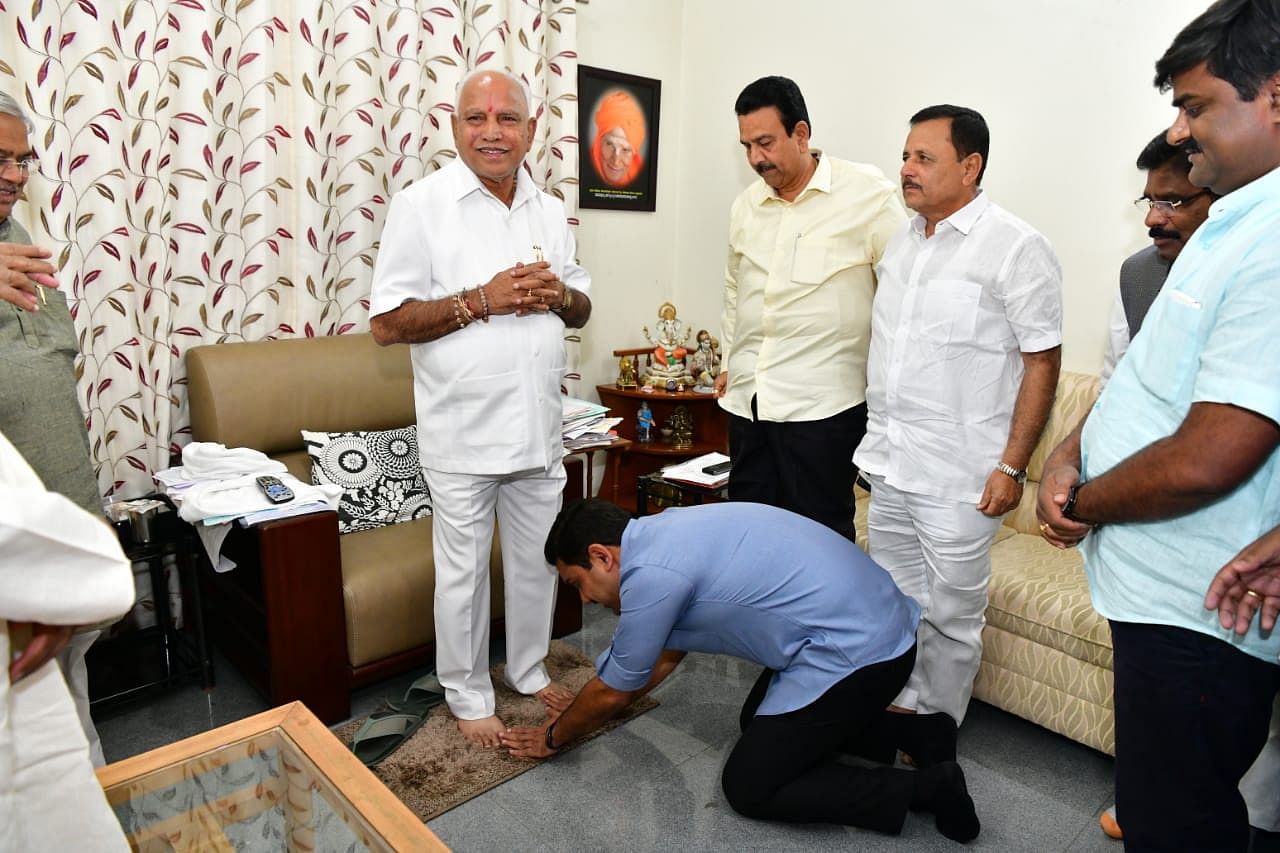 Though such acts of nepotism had not gone down well with many within the BJP, Yediyurappa’s stature allows him to take such decisions. (Twitter Image/@BSYBJP)