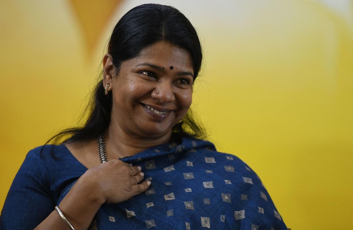 The petitioner against her did not disclose that he was a member of the BJP and contested TN Assembly elections in 2016, Kanimozhi said. Photo/AFP