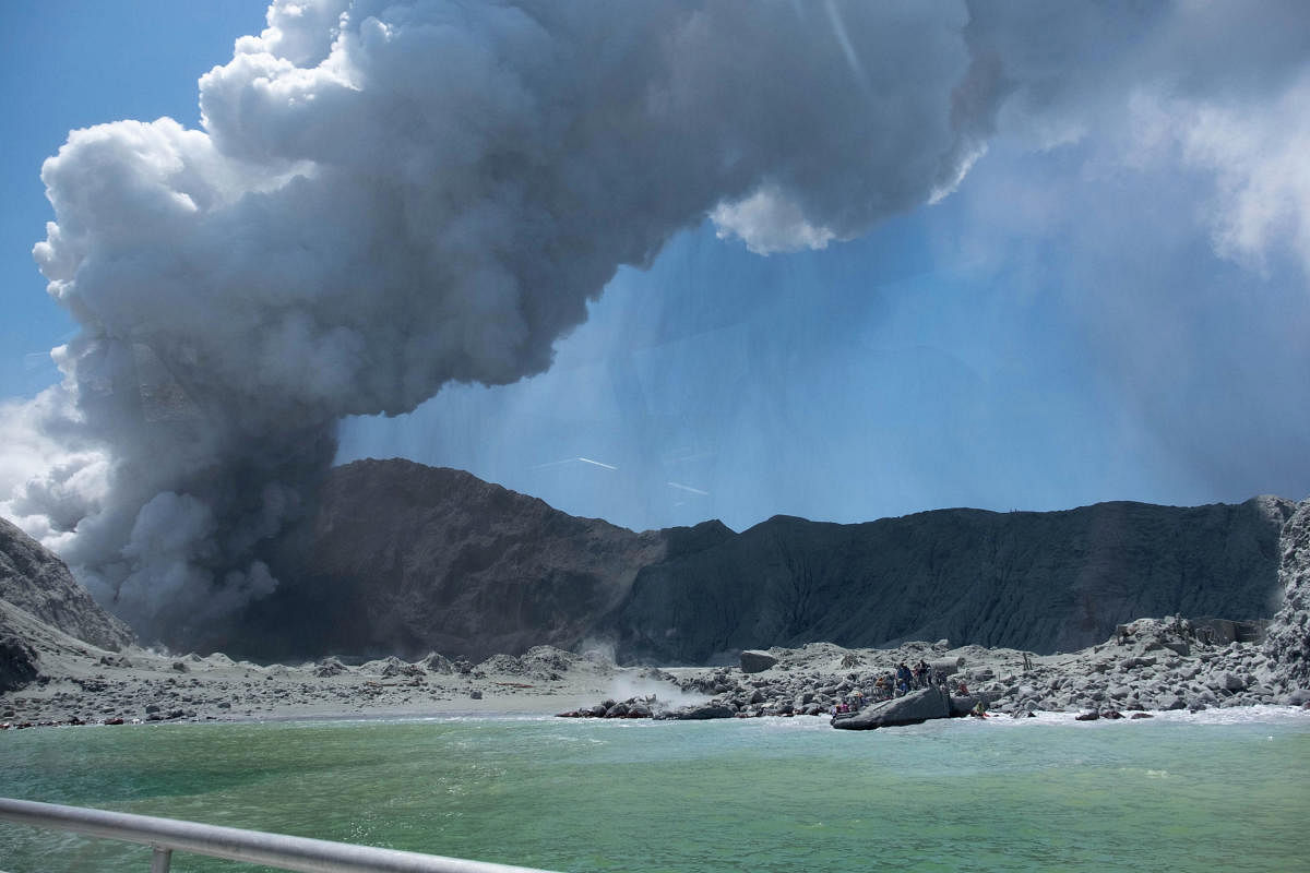 The volcano in White Island. (AP Photo)