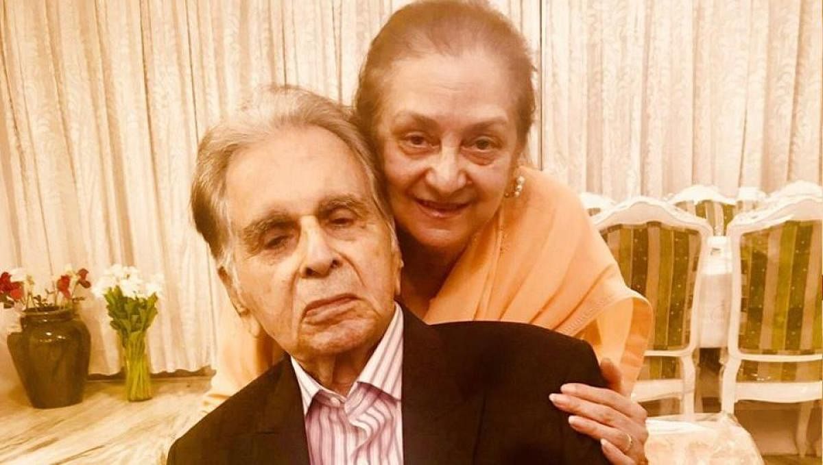 Dilip Kumar with his wife Saira Banu. (Photo credit: DH)