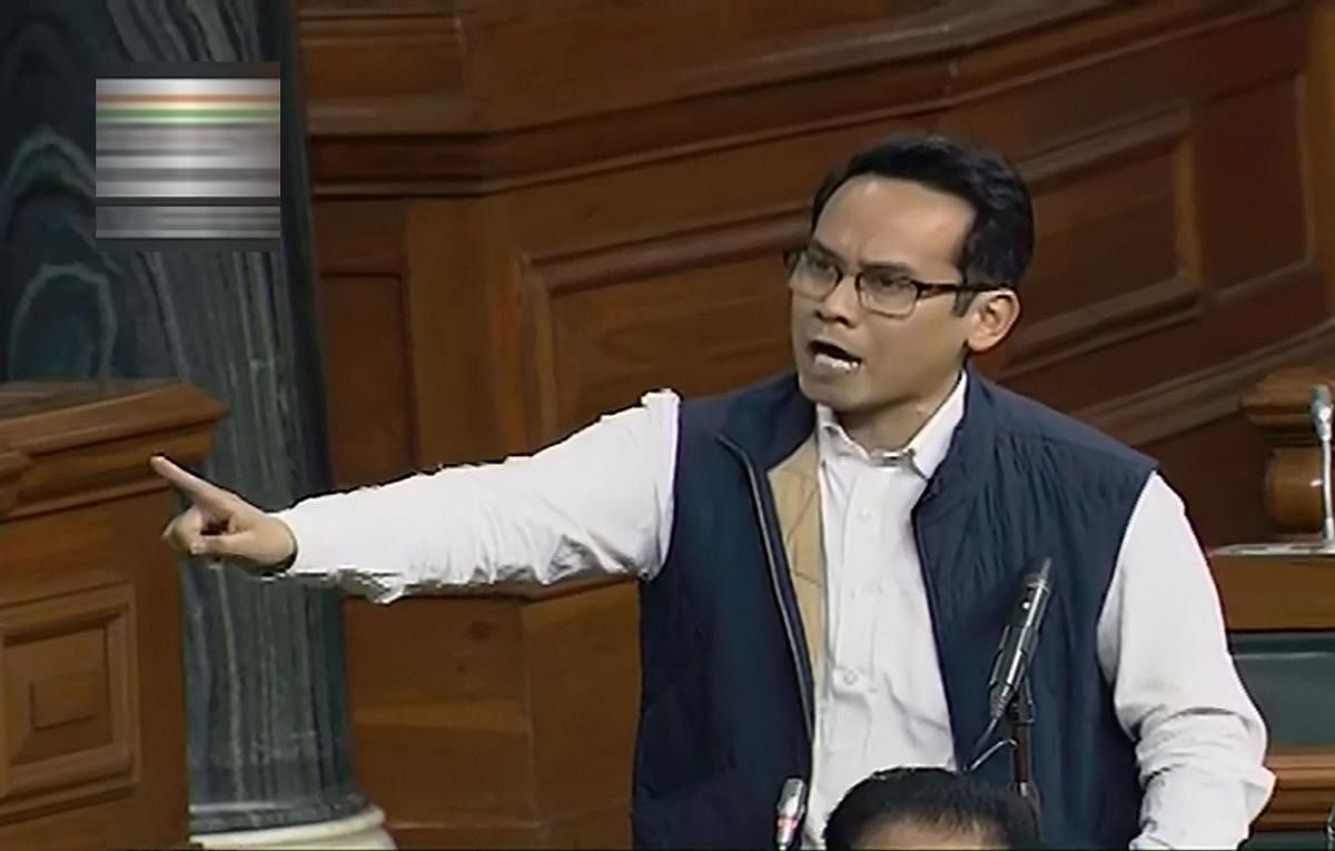 "Withdraw this Bill" which is "unconstitutional", "anti-India" and "anti-North East", Gaurav Gogoi of the Congress said. Photo/PTI