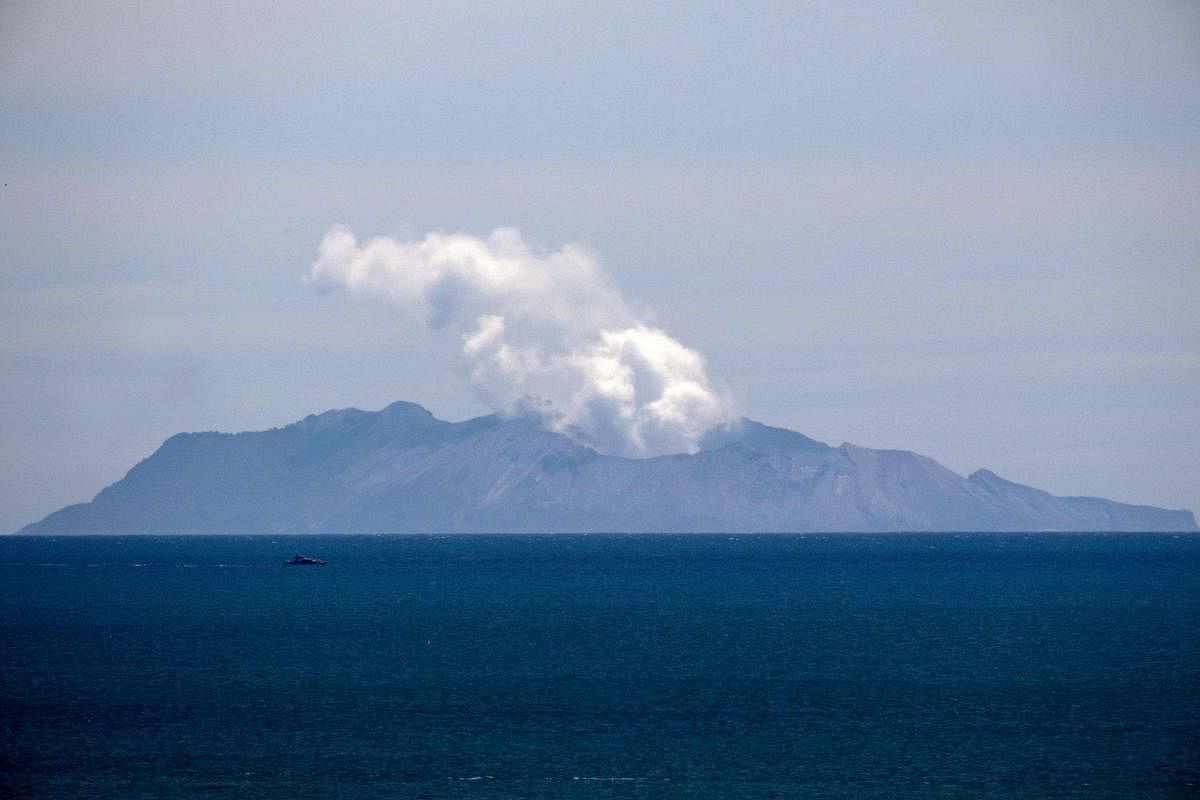 Steam rises from the White Island volcano. (Reuters file photo)