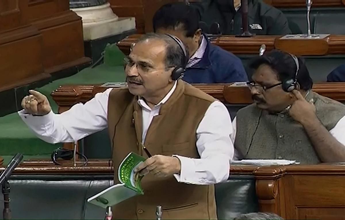 Congress leader Adhir Ranjan Chowdhury raised the issue of violence in parts of the northeast region during the Zero Hour, saying barring a few places the entire region was in "flames". PTI/LSTV