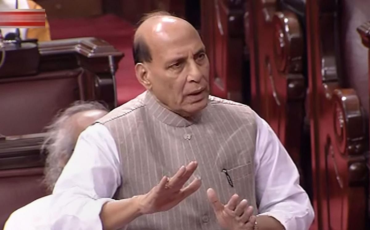 Defence Minister Rajnath Singh. Photo by PTI.