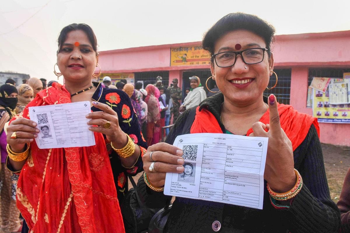 After casting his vote, Sahay alleged that voting began one-and-a-half hours late in the booth following a glitch in an EVM. (PTI Photo)