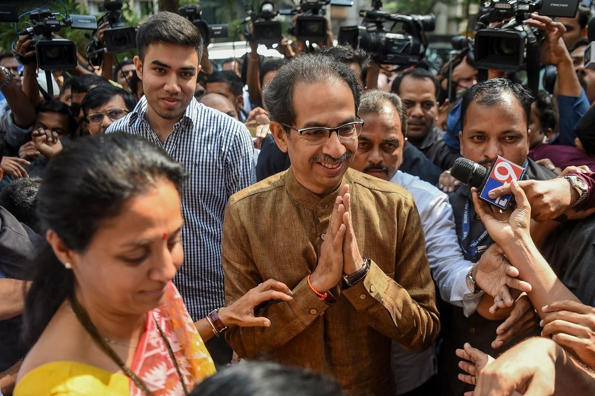 Thackeray's Shiv Sena has gotten the important Home ministry. AFP file photo