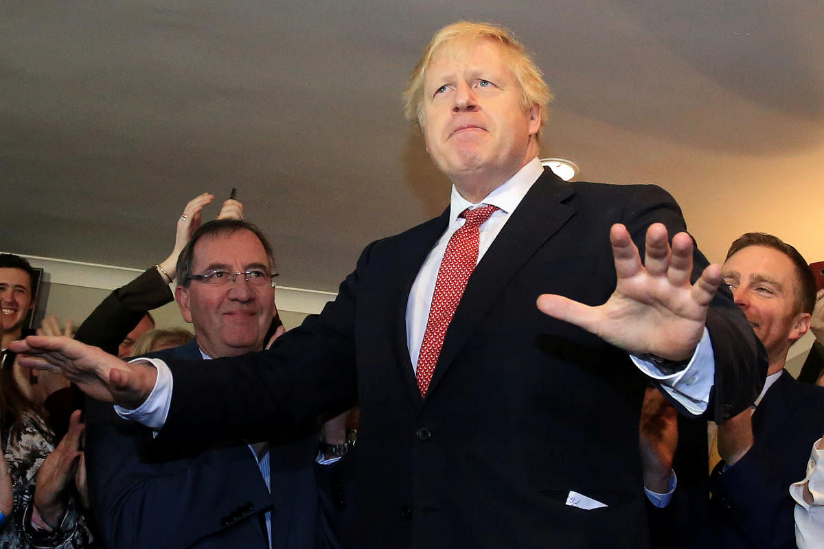 Johnson now commands an 80-vote majority in the 650-seat House of Commons -- a margin last enjoyed by the late Tory icon Margaret Thatcher in the 1980s. (Reuters photo)