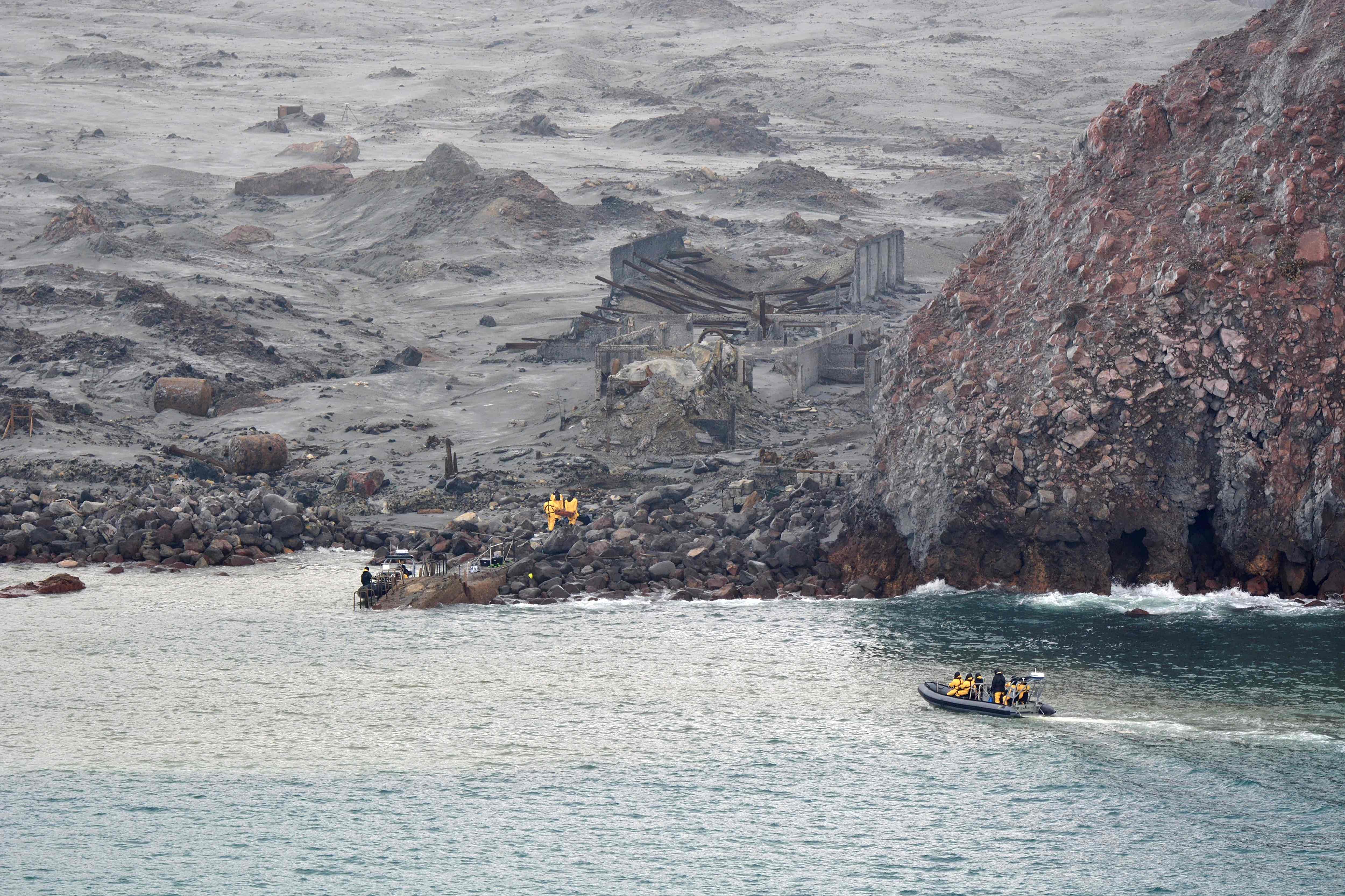 New Zealand Defence Force shows elite soldiers taking part in a mission to retrieve bodies from White Island after the December 9 volcanic eruption, off the coast from Whakatane on the North Island. (AFP Photo)