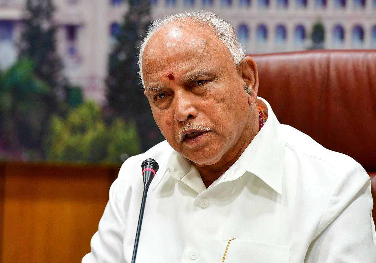 Yediyurappa said a mega convention is going on in Shivamogga on organic farming where thousands of farmers have enrolled themselves. DH file photo