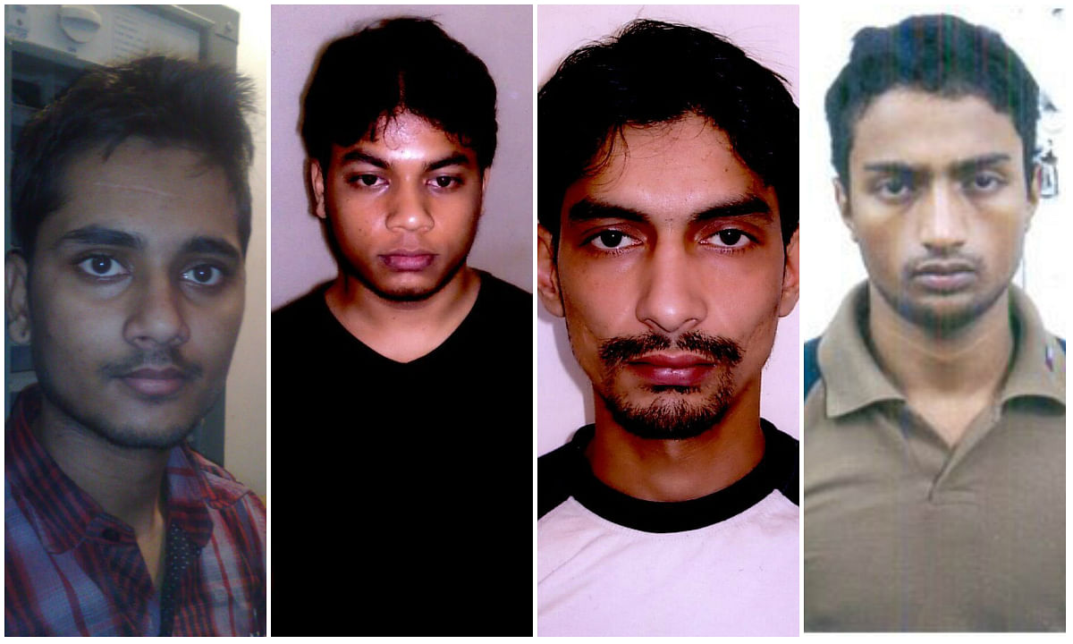 The 4 convicts (Left to Right) - Salman, Saif-ur-Rahman, Sarvar Azami and Mohammed Saif.