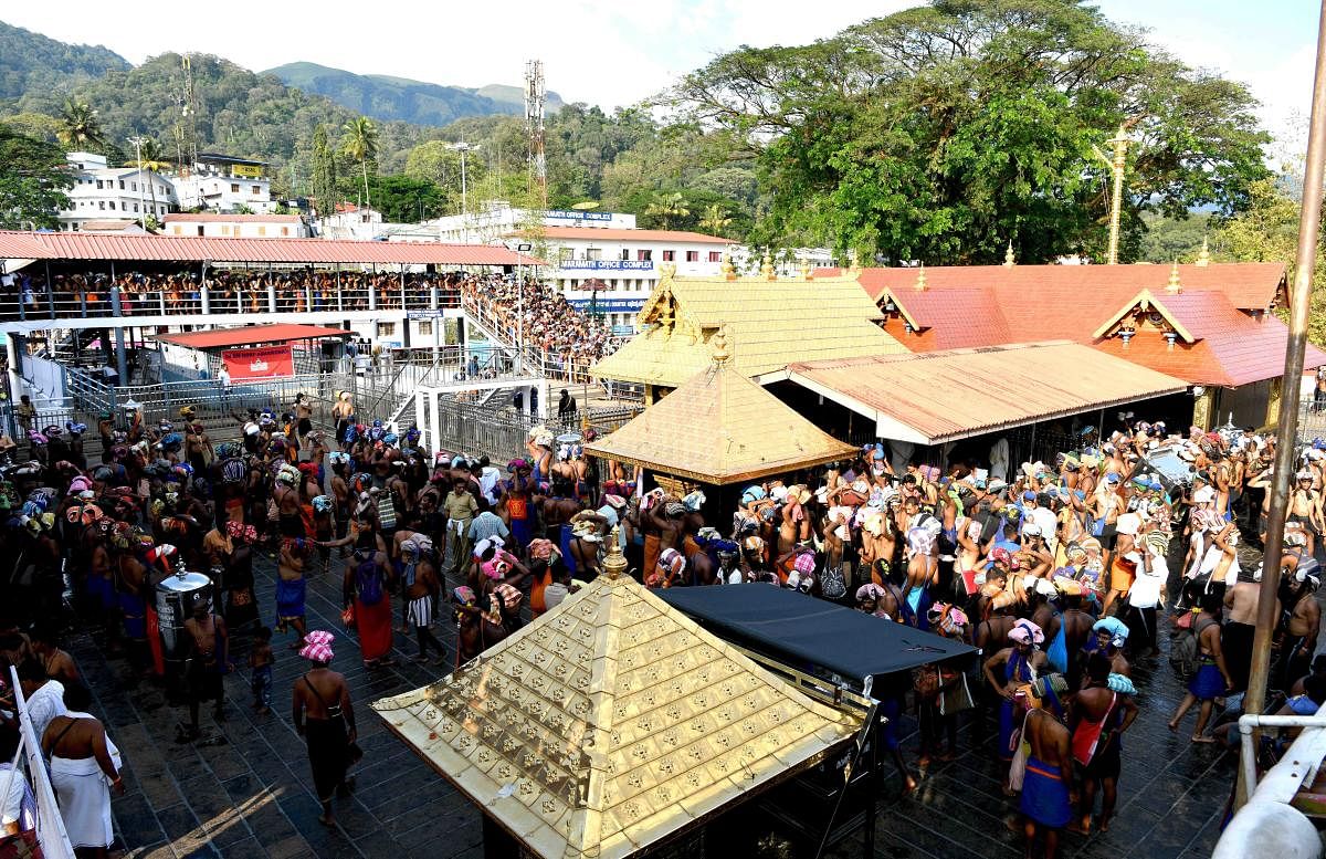The month-long annual pilgrim season is underway at the Sabarimala temple right now.
