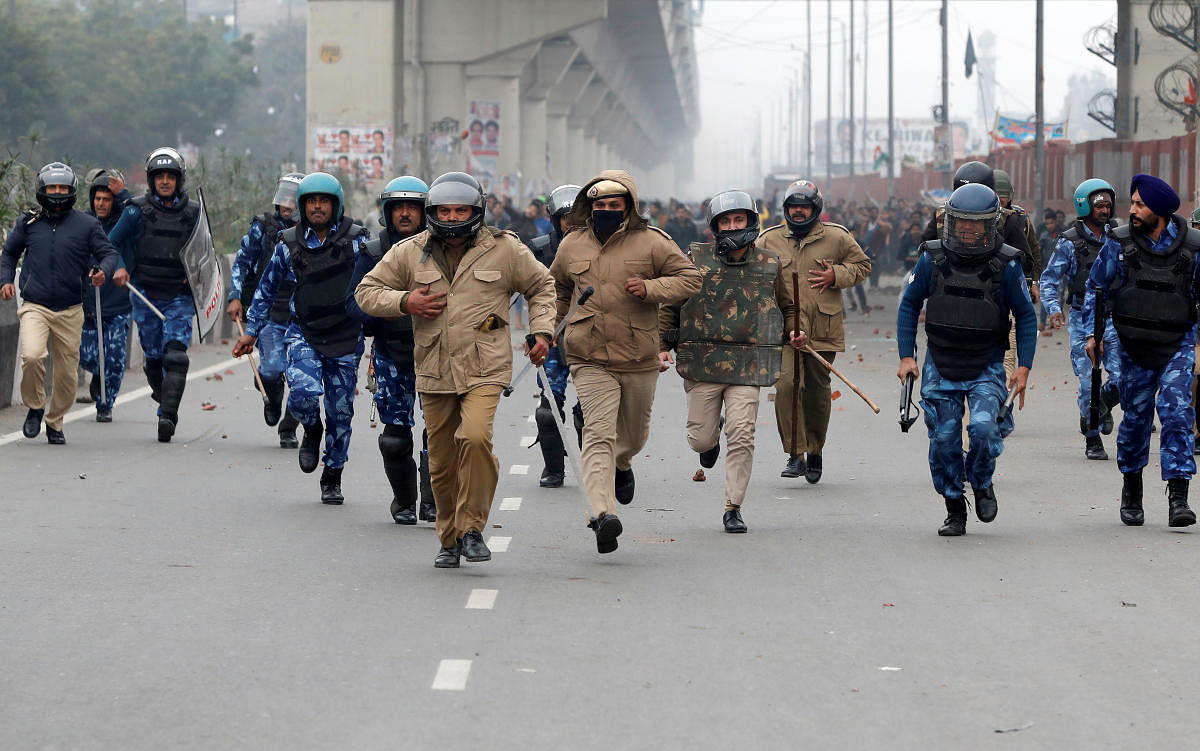 Police in Seelampur (Reuters Photo)