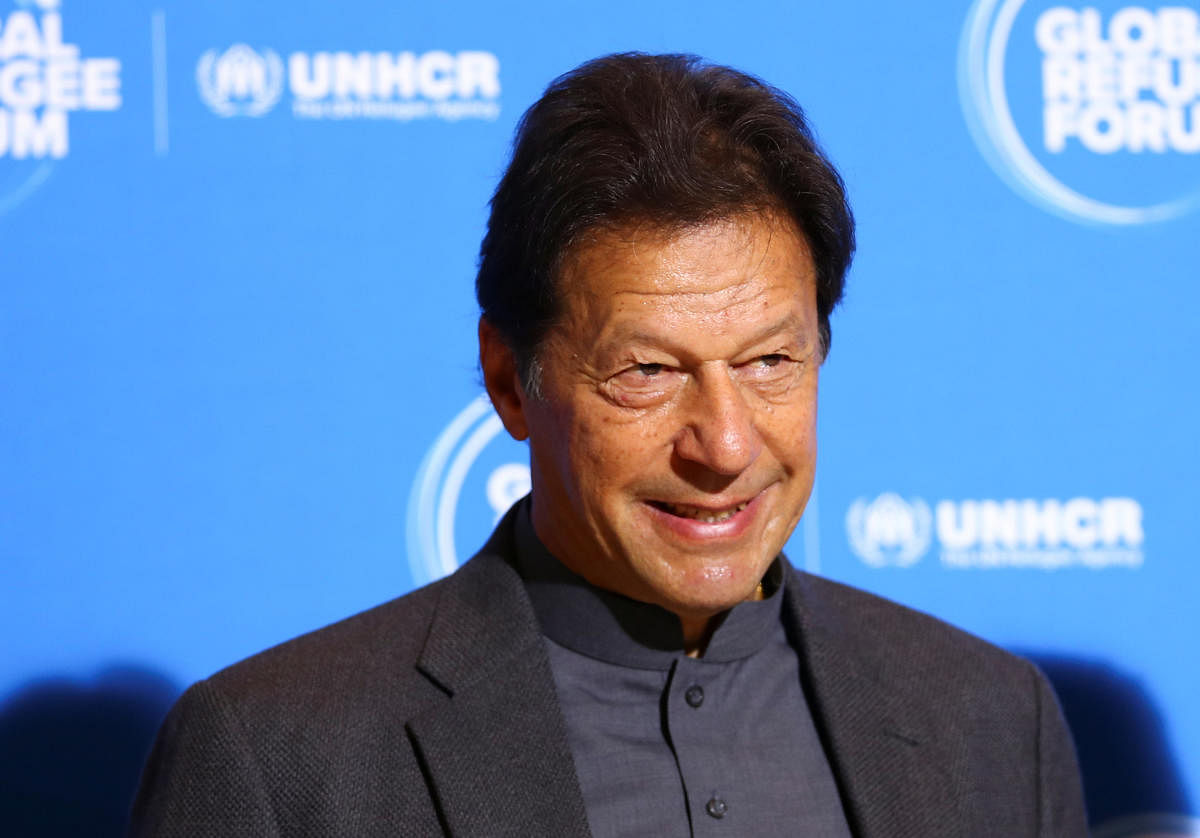 Pakistan's Prime Minister Imran Khan arrives for the Global Refugee Forum at the United Nations in Geneva, Switzerland, December 17, 2019. (Reuters Photo)