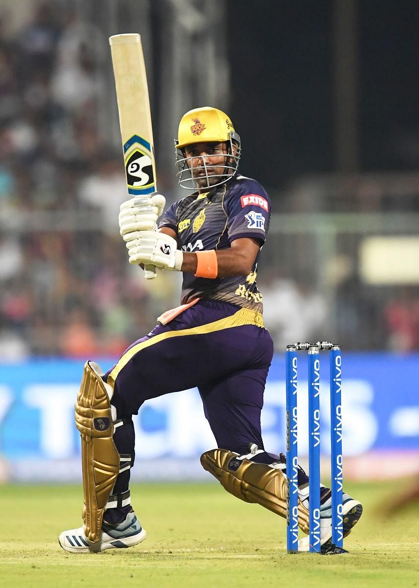 Karnataka’s Robin Uthappa was bought by Rajasthan Royals for Rs 3 crore. (AFP photo)