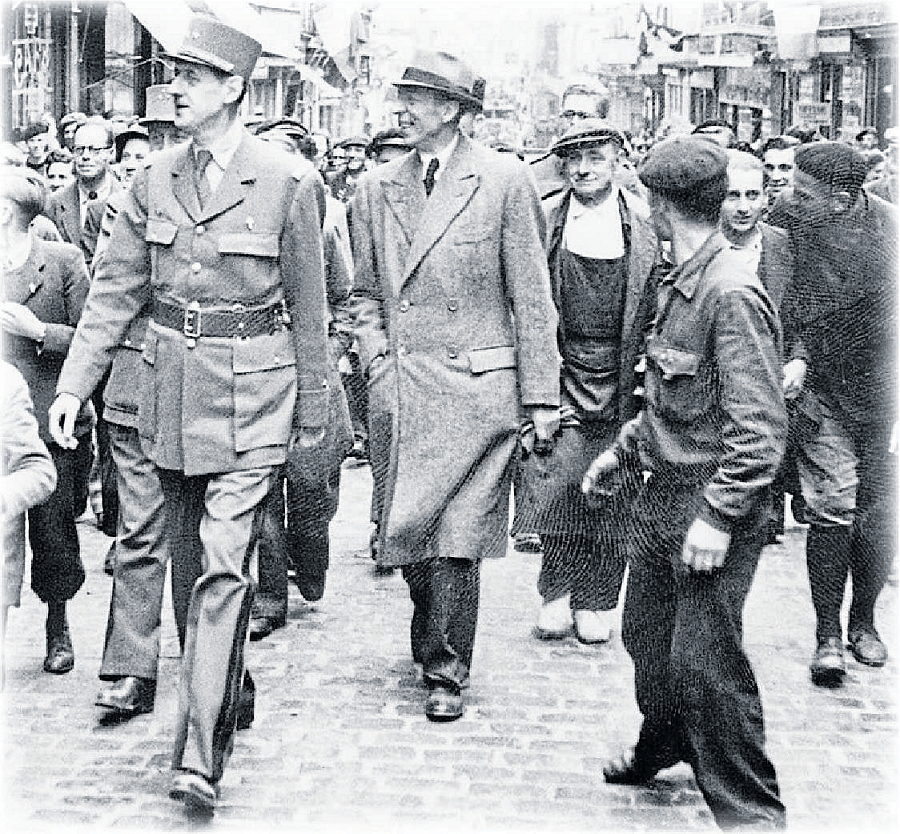 Charles de Gaulle, who was the face of French resistance against Nazi Germany, during World War II.