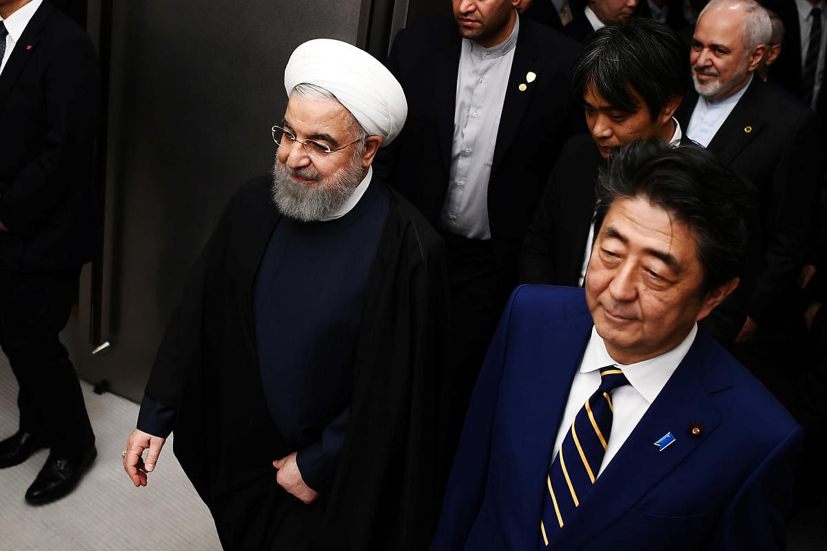 Japanese PM Abe and Iranian President Rouhani meet in Tokyo. Reuters