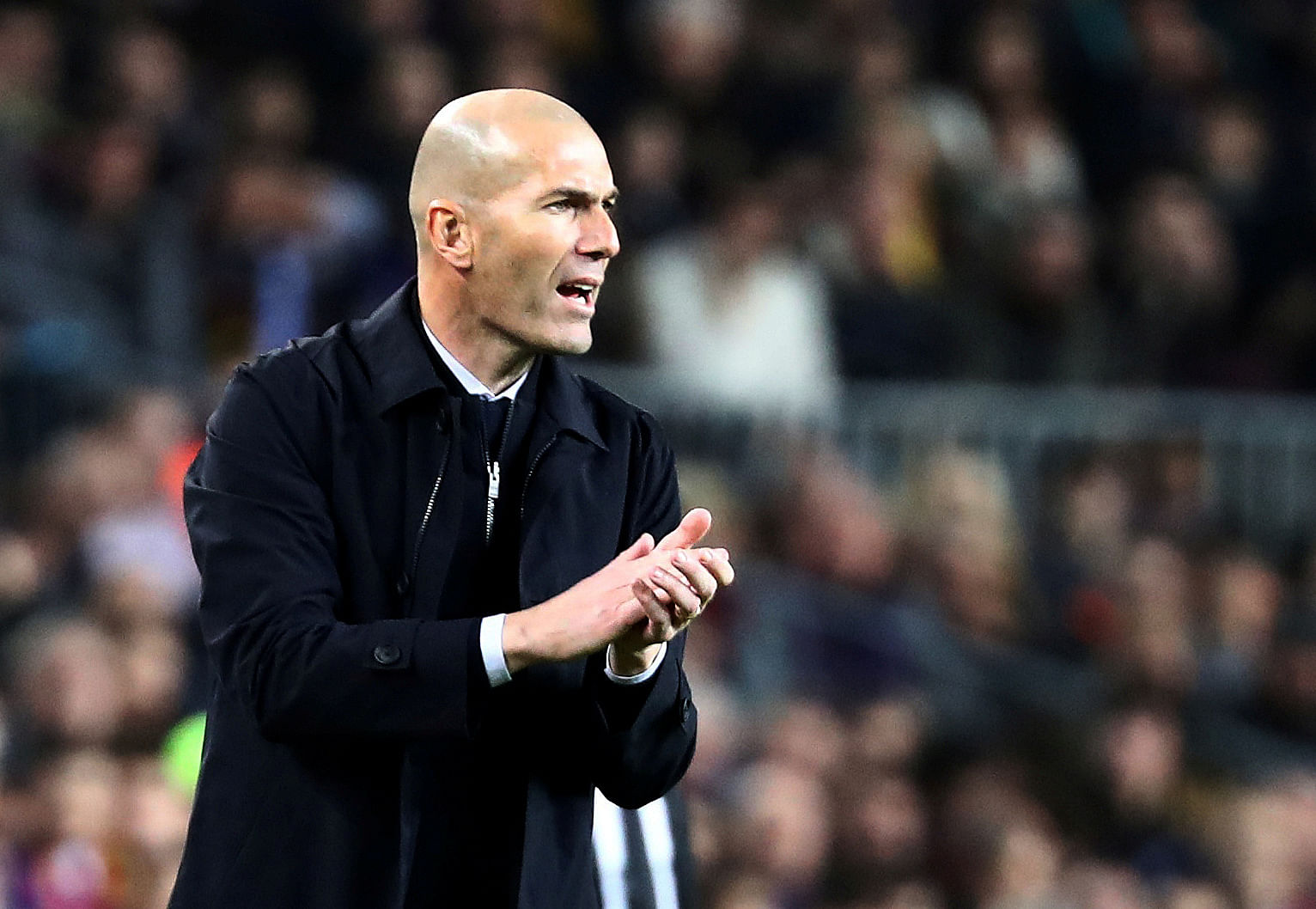 Real Madrid coach Zinedine Zidane. (Reuters Photo)
