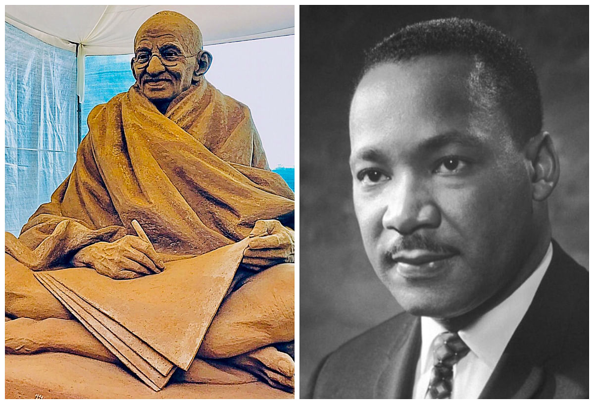 Gandhi and Martin Luther King Jr. (PTI and Wikimedia Commons Photo)