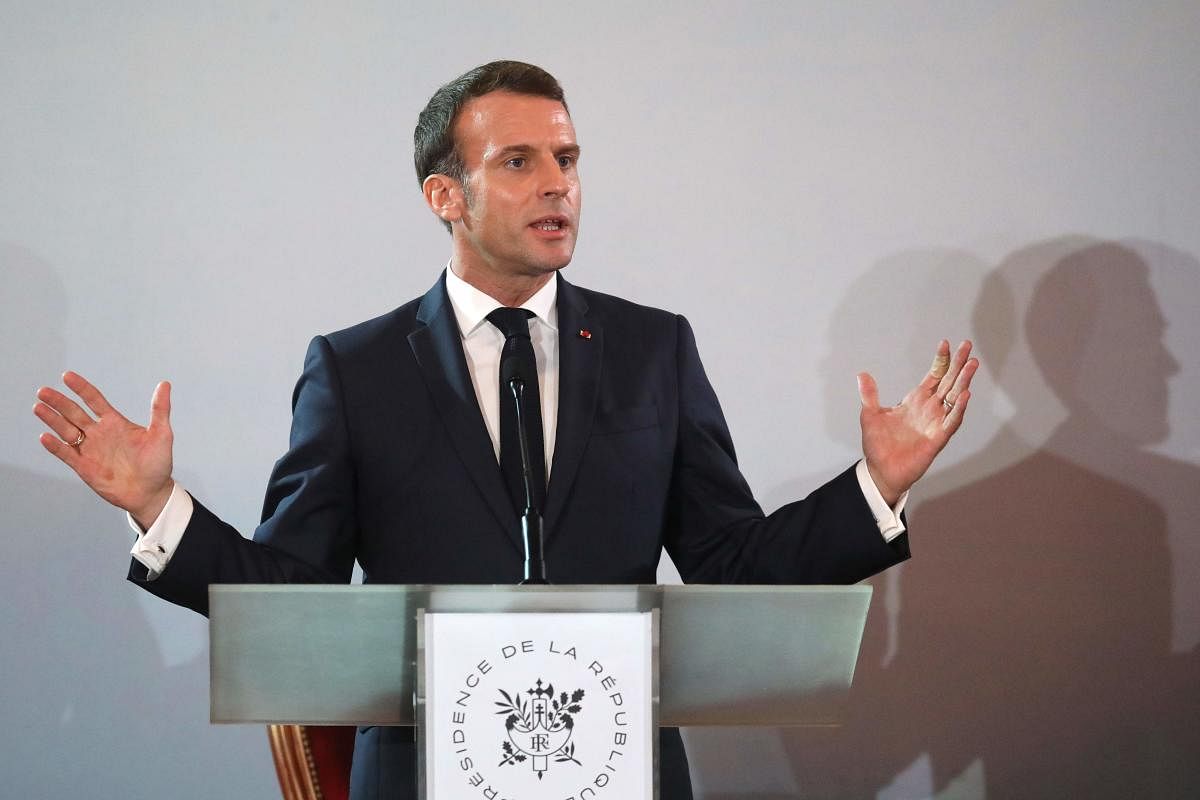 French President Emmanuel Macron. (AFP Photo)