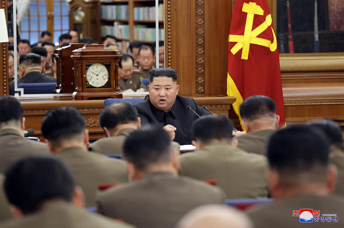 This undated handout photo released by North Korea's official Korean Central News Agency (KCNA) on December 22, 2019 shows North Korean leader Kim Jong Un. (AFP Photo)