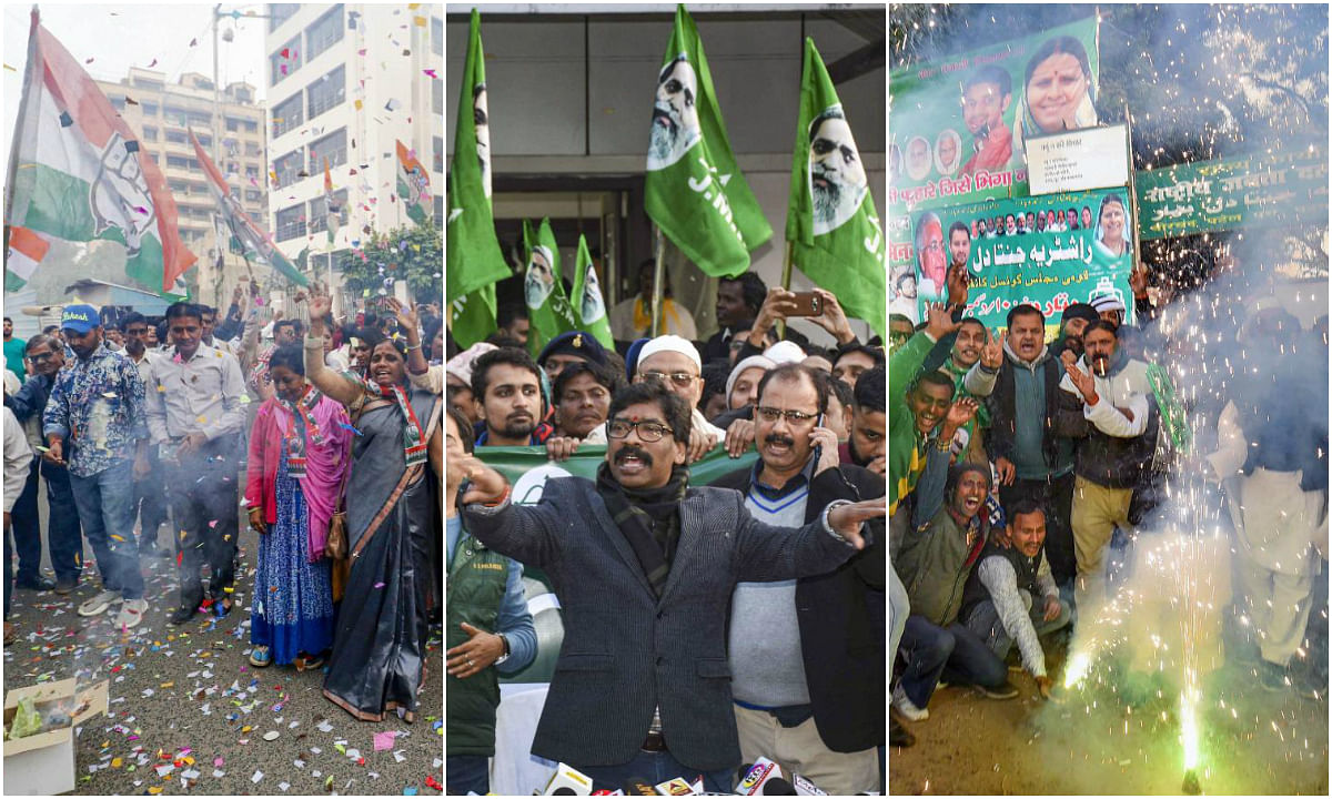 The Mahagatbandhan in Jharkhand, which has Congress, JMM (Jharkhand Mukti Morcha) and RJD as alliance partners, got a landslide in the Assembly polls after it won 47 seats out of 81 constituencies in the State here on Monday.