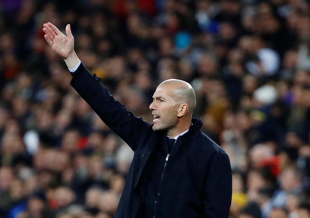  Real Madrid coach Zinedine Zidane. (Reuters file photo)