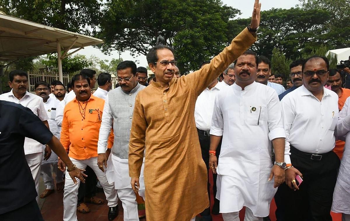 In a veiled attack on the BJP-led central government, the Shiv Sena, in its party mouthpiece 'Saamana', noted that the Thackeray government took the decision of farm loan waiver at a time when the country is "burning" over the issue of the Citizenship (Amendment) Act. Photo/PTI