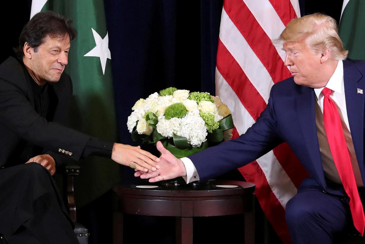  US President Donald Trump with Pakistan's Prime Minister Imran Khan. (Reuters file Photo)