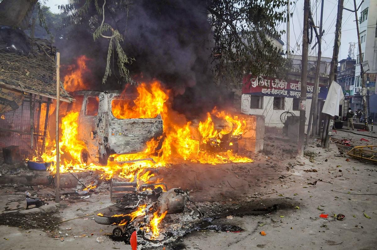 A view from the anti-CAA protests in Uttar Pradesh. (PTI photo)
