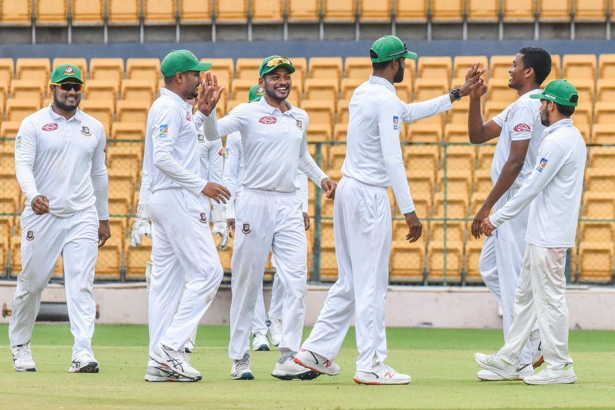 Shohidul Islam (right) of Bangladesh Cricket Board XI player (DHNS Photo)