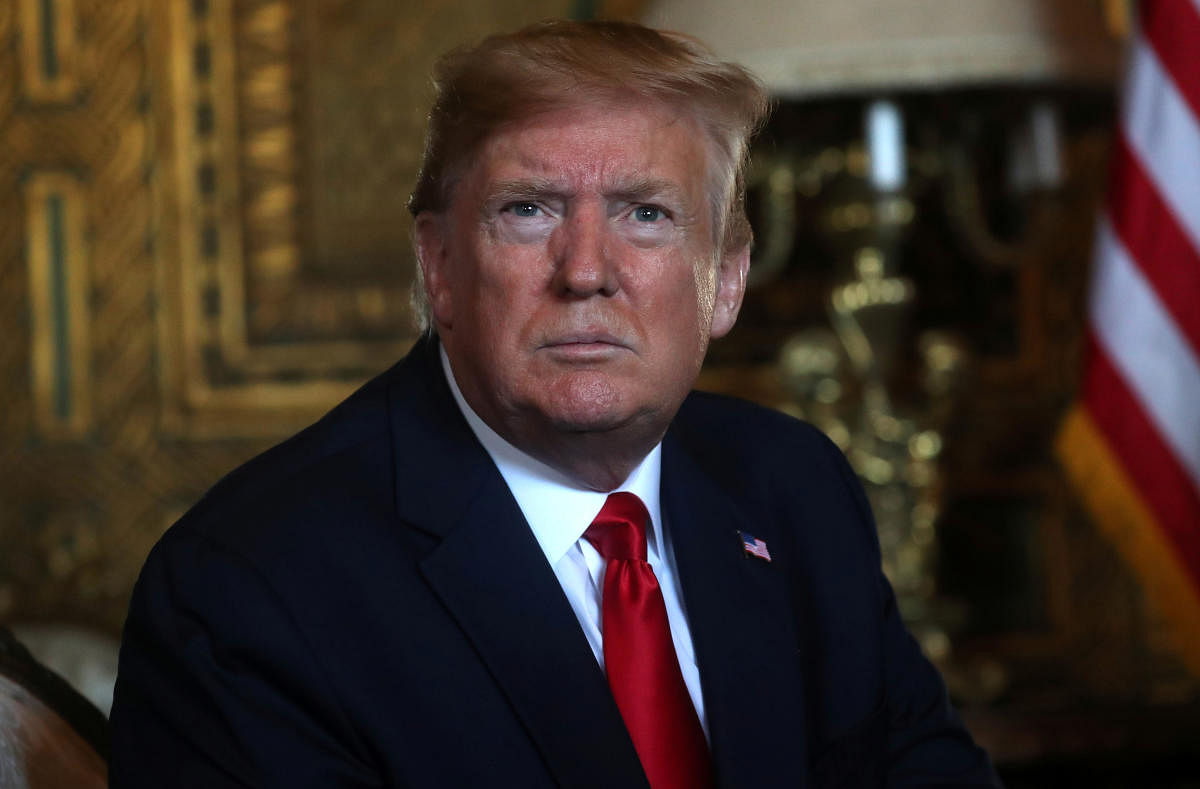 Speaking at his private club in Palm Beach, Florida, after a teleconference call with troops stationed across the globe, Trump singled out Speaker Nancy Pelosi, who is indefinitely holding up sending the articles of impeachment the House passed last week to the Republican-controlled Senate. Photo/Reuters