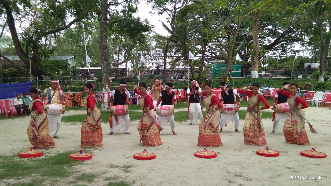 Indigenous Muslims performing Bihu in Assam. (File photo)