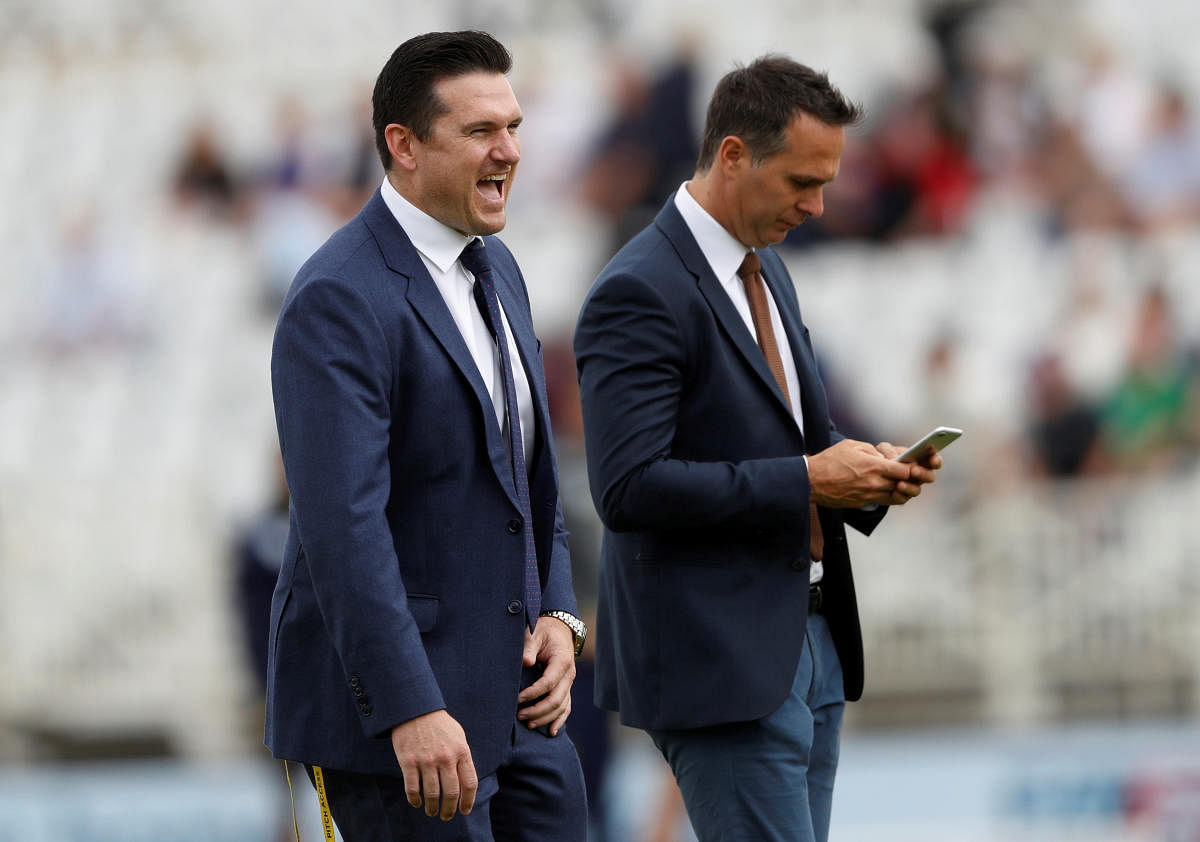 Former cricketer's Graeme Smith and former England captain Michael Vaughan. (Reuters Photo)