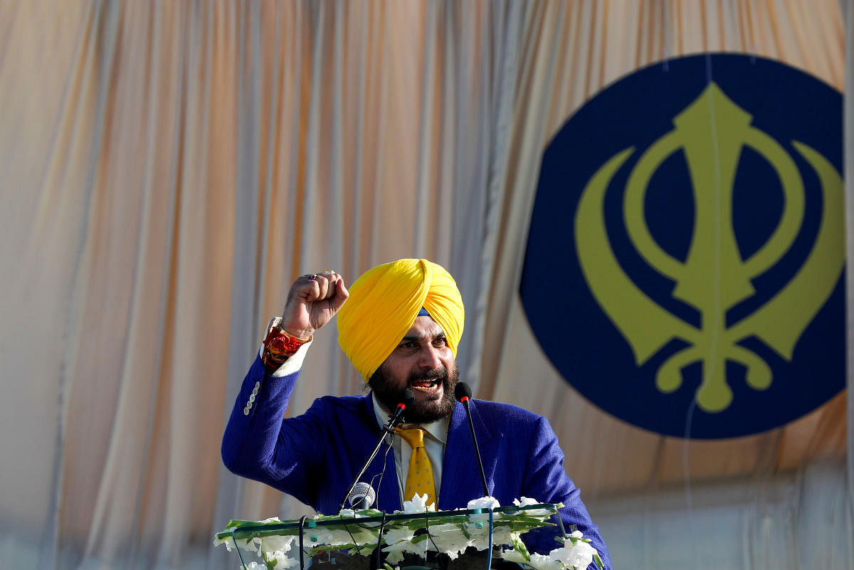 Sidhu, who resigned as a minister in Punjab owing to a rift with Chief Minister Capt Amarinder Singh, claimed reimbursements for petrol, travel and his drivers wage from his house to border on the Indian side with Pakistan. Reuters file photo