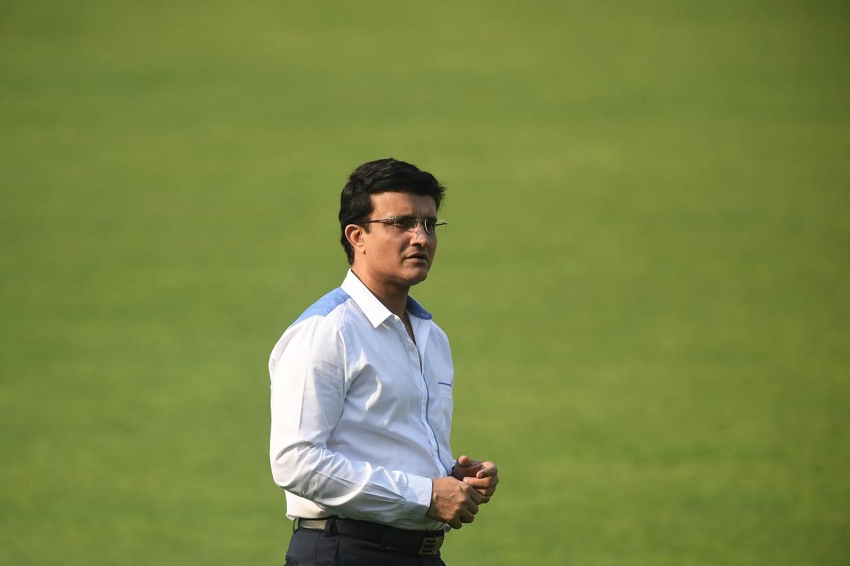 The president of the Board of Control for Cricket in India (BCCI) Sourav Ganguly. (AFP photo)