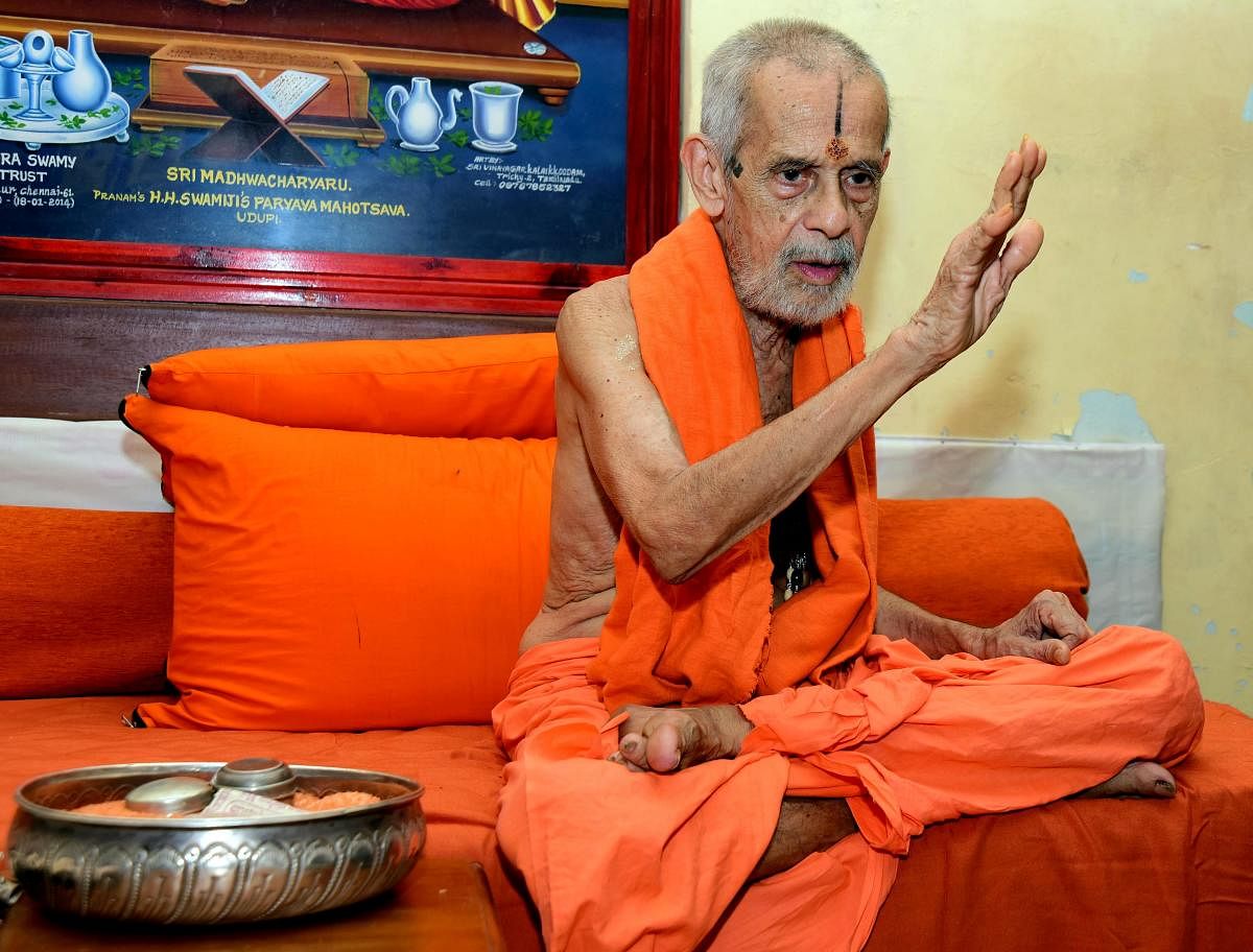 Vishvesha Theertha Swami. (DH Photo)
