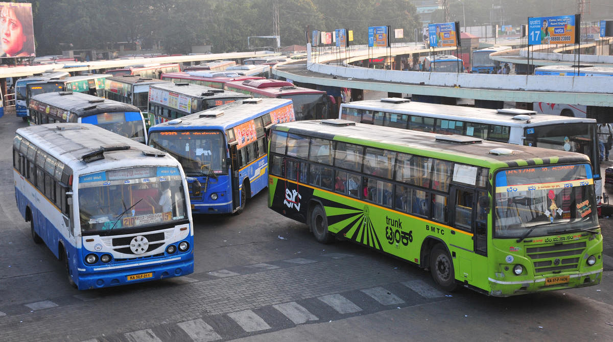 "All bus services from Kolhapur to Karnataka have been suspended since Saturday midnight as a precautionary measure," a senior police official said. DH Photo