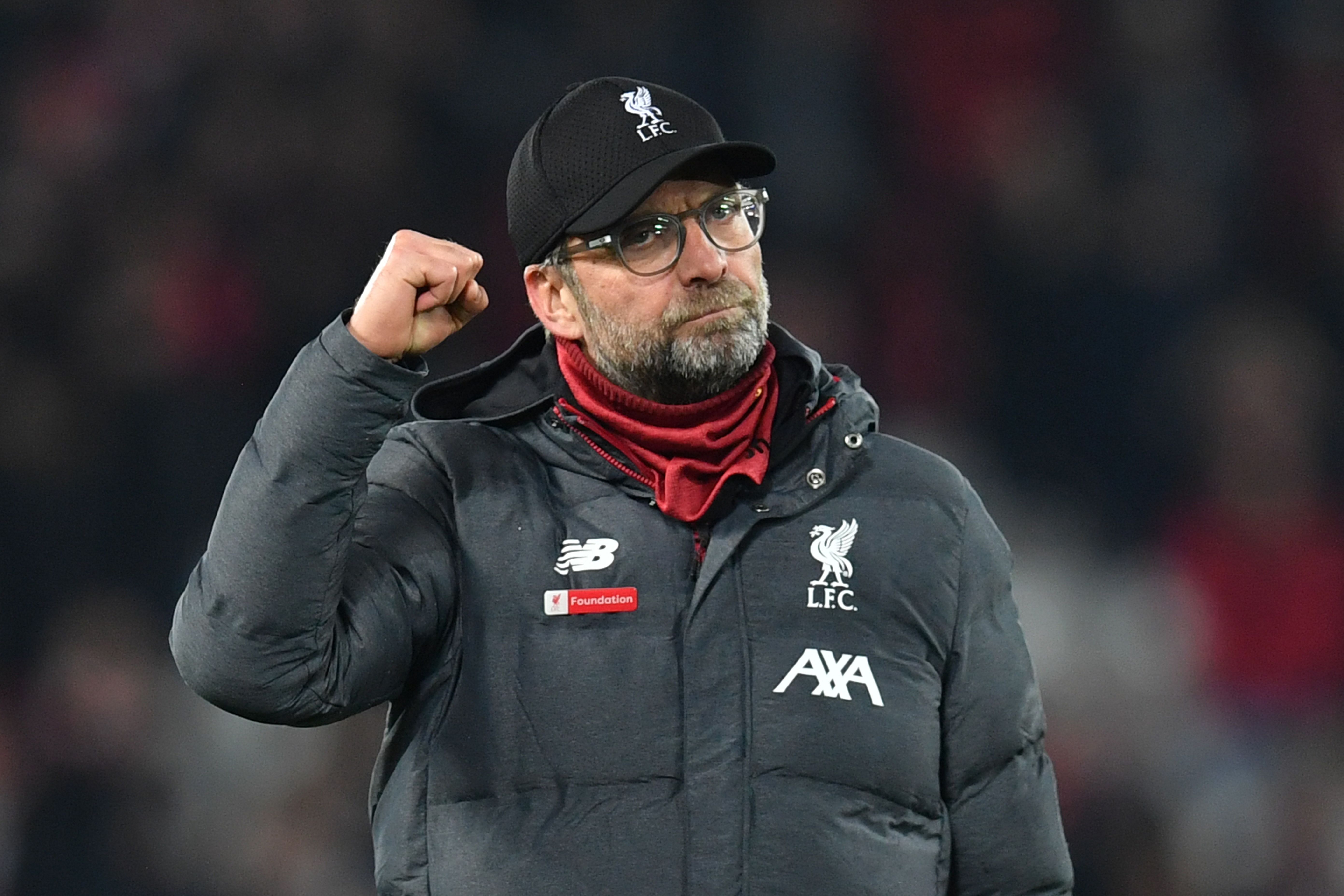 Liverpool's German manager Jurgen Klopp gestures at the end of the English Premier League football match between Liverpool and Wolverhampton Wanderers at Anfield in Liverpool. (AFP Photo)