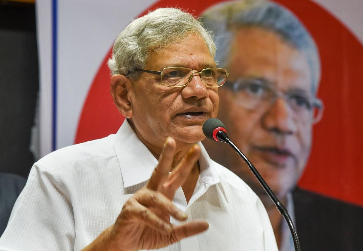 "All this in the wake of sharp job losses, food price inflation and record fall in rural wages," Yechury tweeted. (PTI Photo)