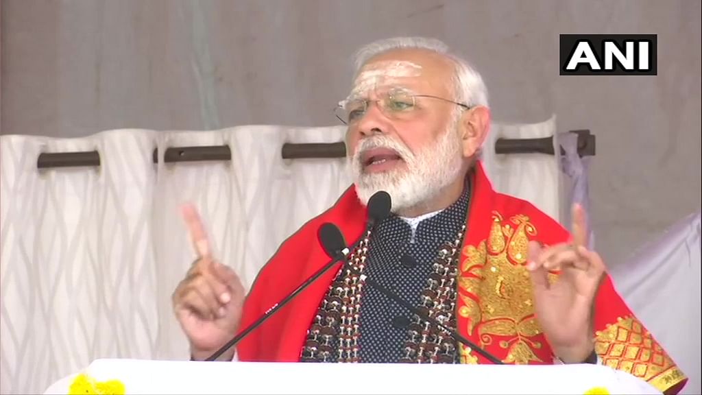 Prime Minister Modi at Sree Siddaganga Matha (ANI Photo)