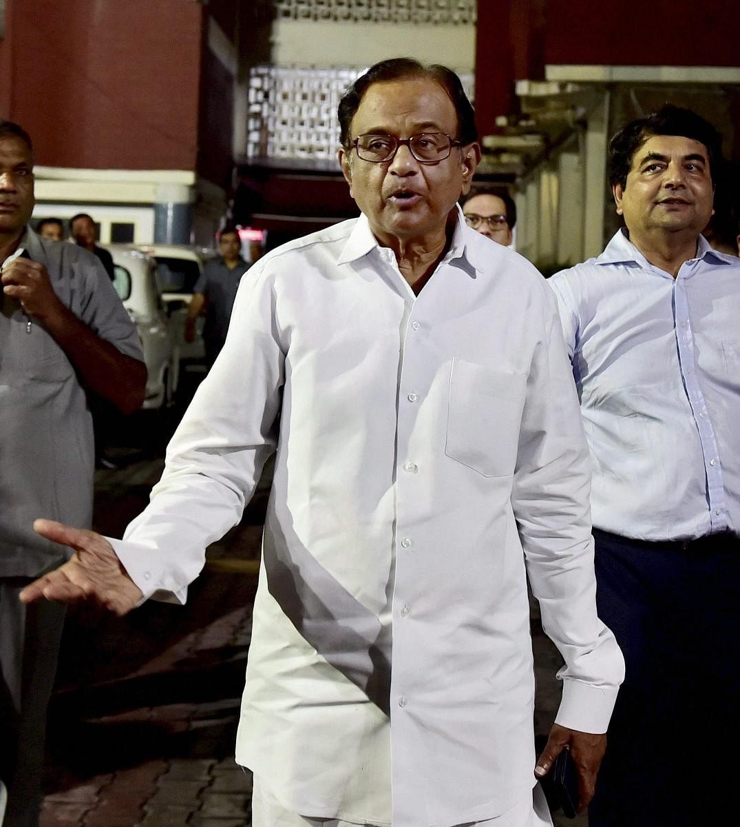 Chidambaram, who spent 106 days in custody in the INX Media case before he got bail on December 4 last year, recorded his statement under the Prevention of Money Laundering Act (PMLA). (PTI File Photo)