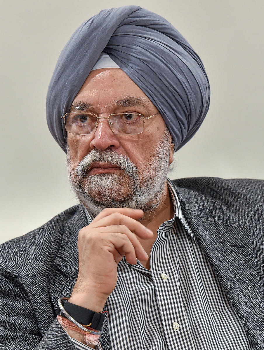 Housing and Urban Affairs Minister Hardeep Singh Puri during a press conference, in New Delhi, Monday, Dec. 9, 2019. (PTI Photo)