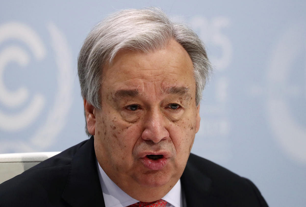 The UN chief said this is a moment in which leaders must exercise maximum restraint. "The world cannot afford another war in the Gulf," Guterres said. Photo/Reuters