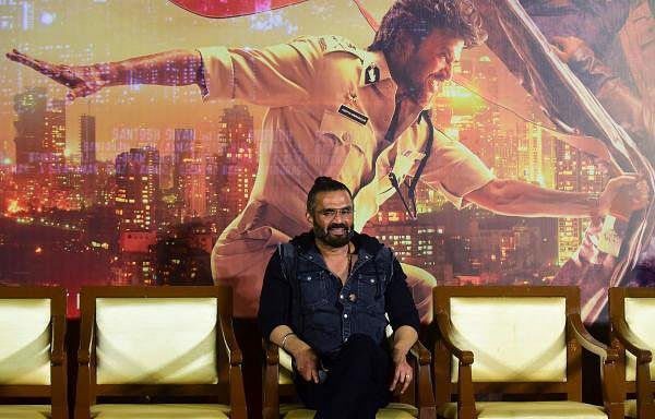 Bollywood actor Sunil Shetty poses for photographs during the trailer launch of the upcoming Hindi-Tamil-Telgu language action thriller film 'Darbar' in Mumbai on December 16, 2019. Credit: Sujit Jaiswal/AFP