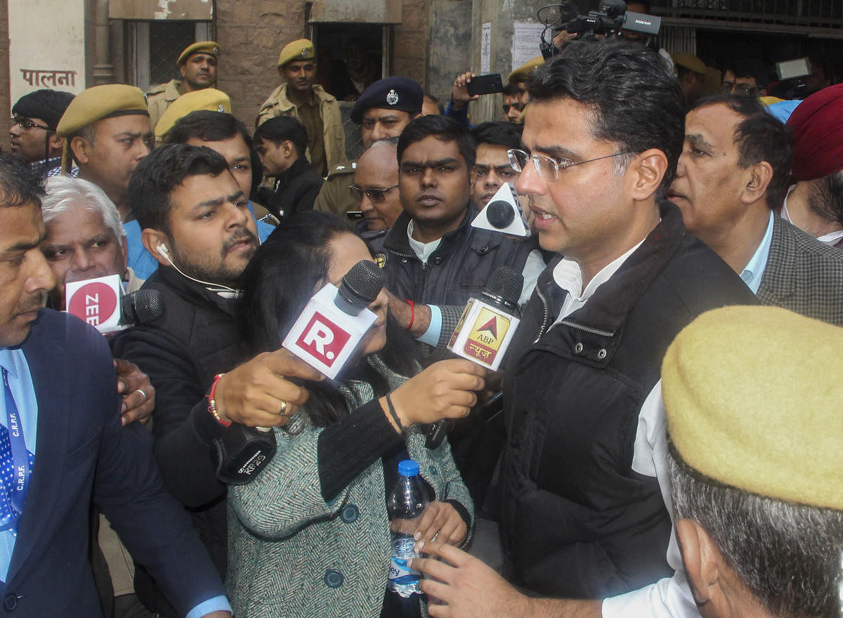 Deputy CM Sachin Pilot, who visited the hospital and met victims, told reporters that the government could have been more sensitive in its response and there is no point blaming the previous government. (PTI Photo)
