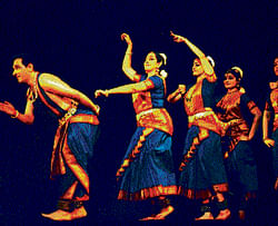 in sync: Artistes of Chidambaram Dance Company perform at Soorya Festival.