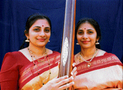 Kasaravalli sisters present vocal duet at the Guru Shishya Parampara Sangeetha Utsava.