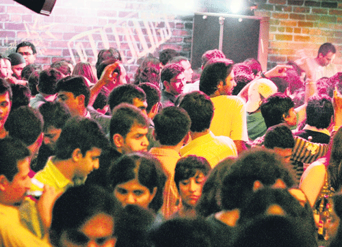 Delighted: EDM fans throng the venue.